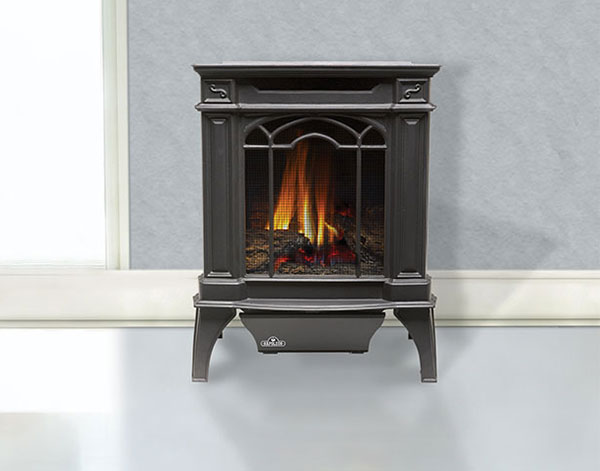 We sell freestanding gas stoves like this one in flat black.