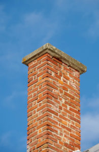 brick chimney blue sky